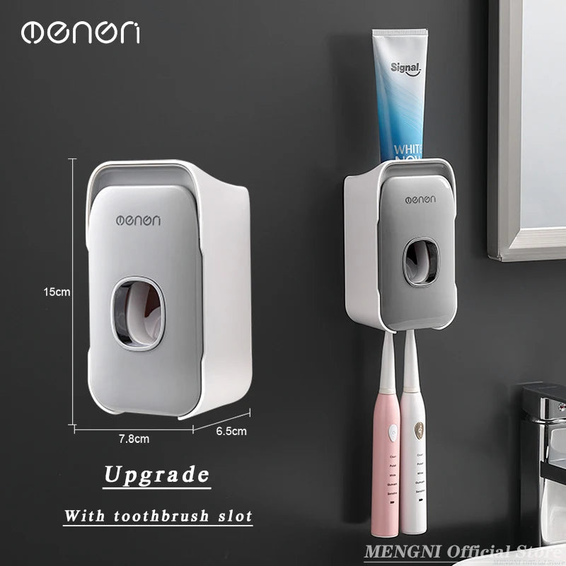 Dispenser Dentifricio Automatico con Porta Spazzolini