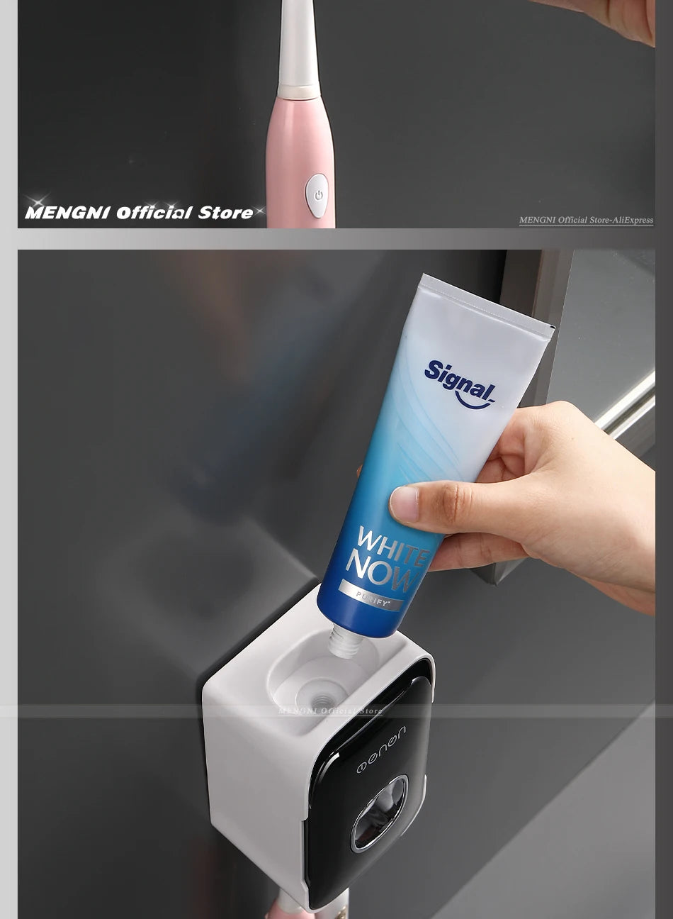 Dispenser Dentifricio Automatico con Porta Spazzolini