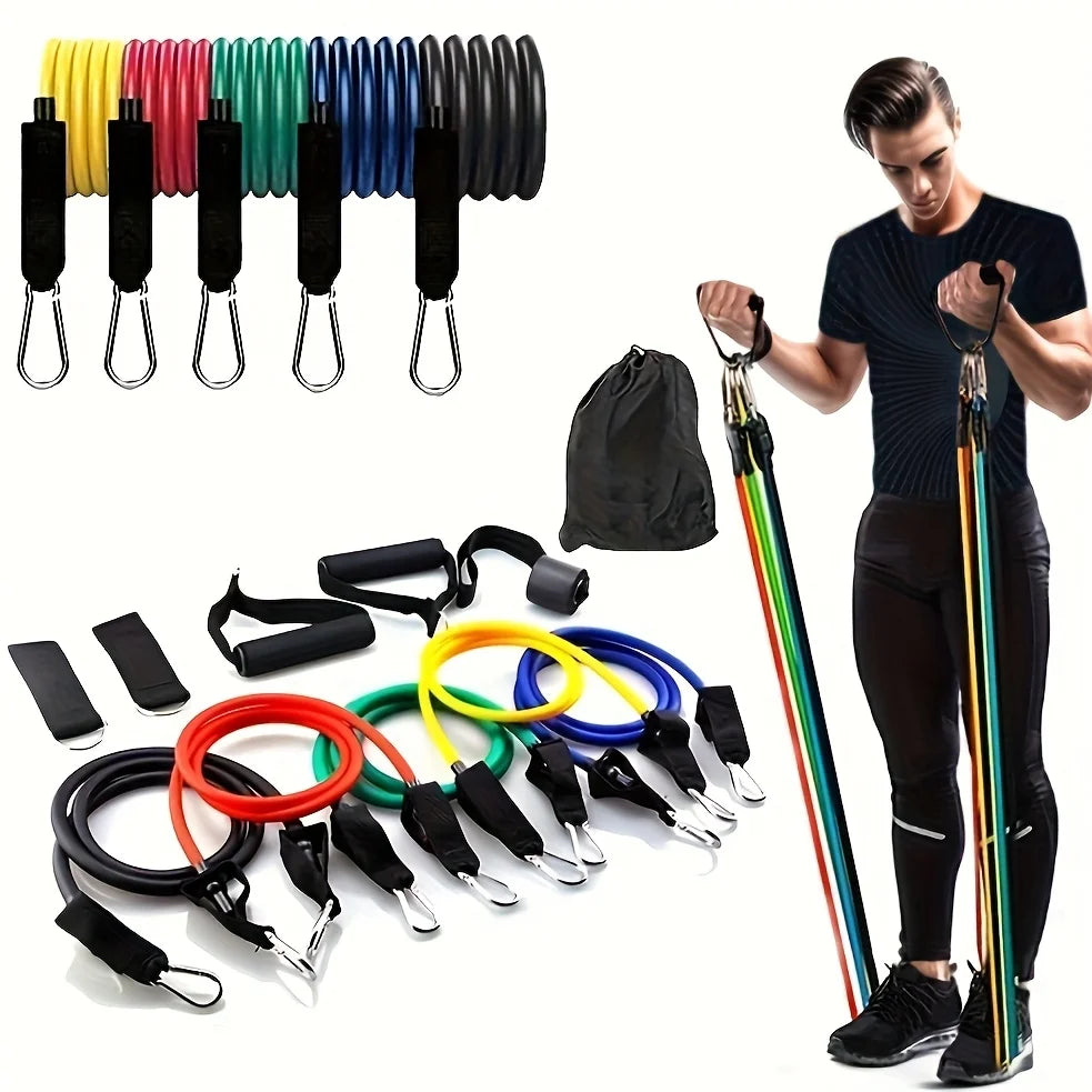 Set Fasce di Resistenza 11 Pezzi con Accessori