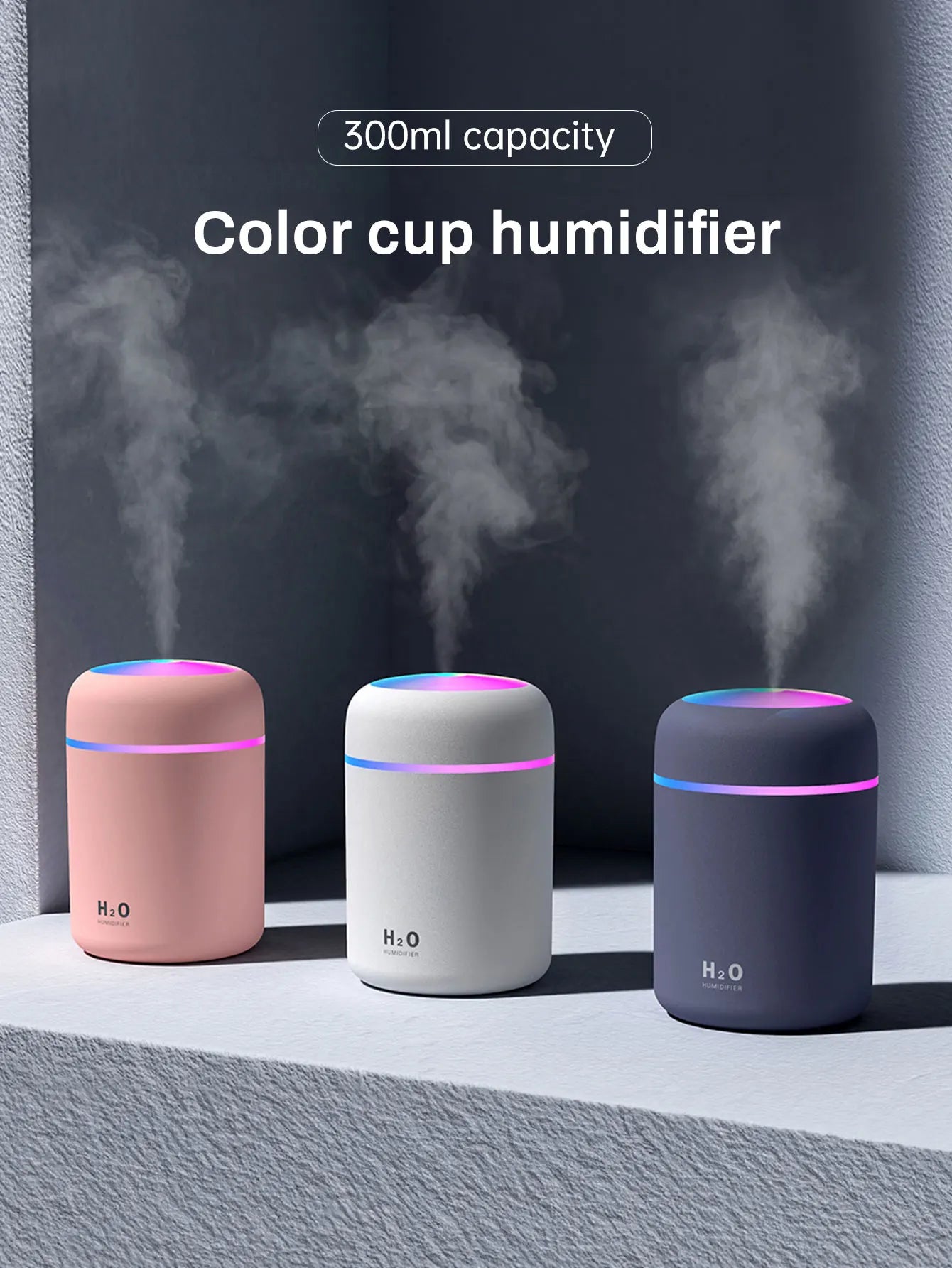 Diffusore Aromaterapia 300ml con Luce LED
