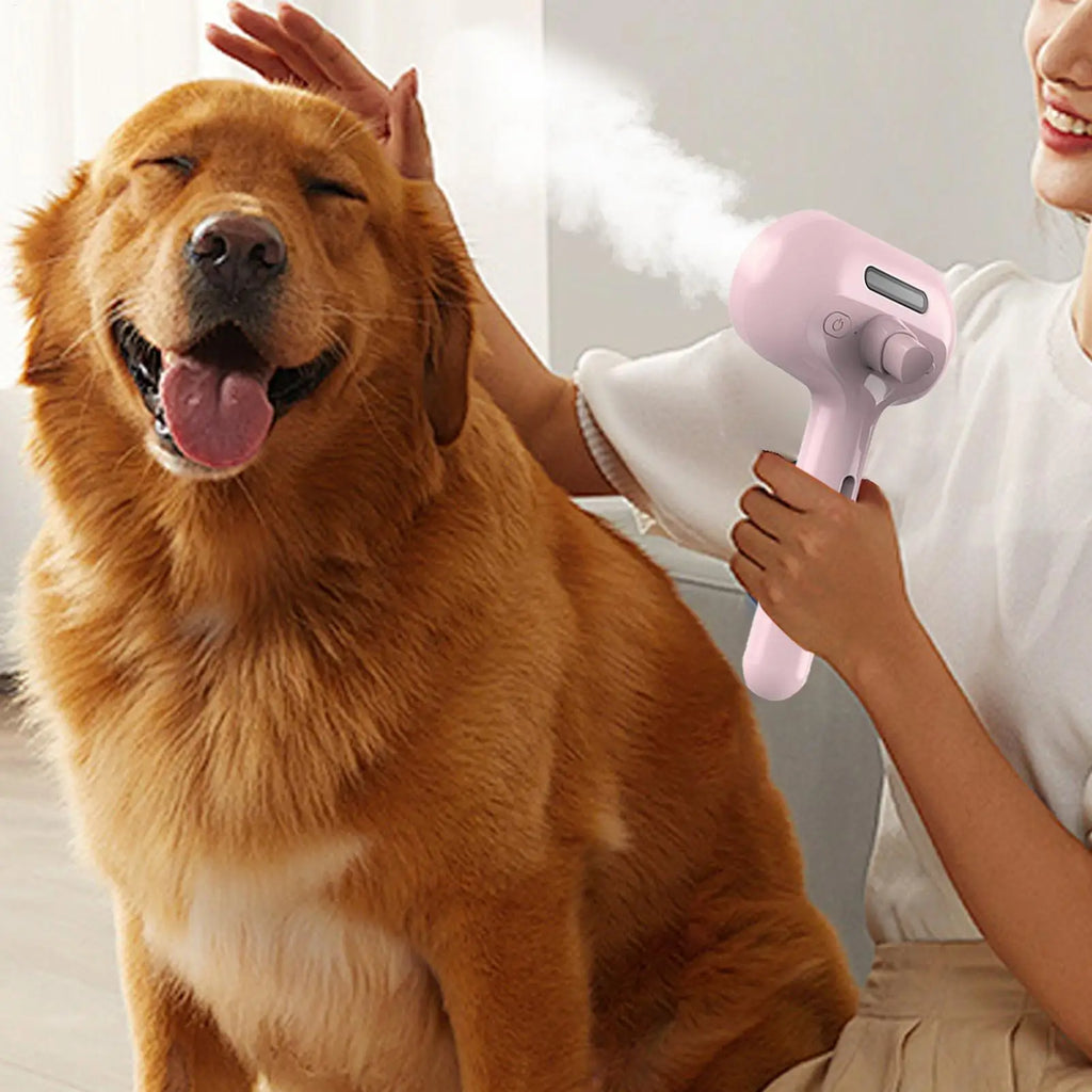 Spazzola a Vapore Elettrica 3-in-1 per Cani e Gatti
