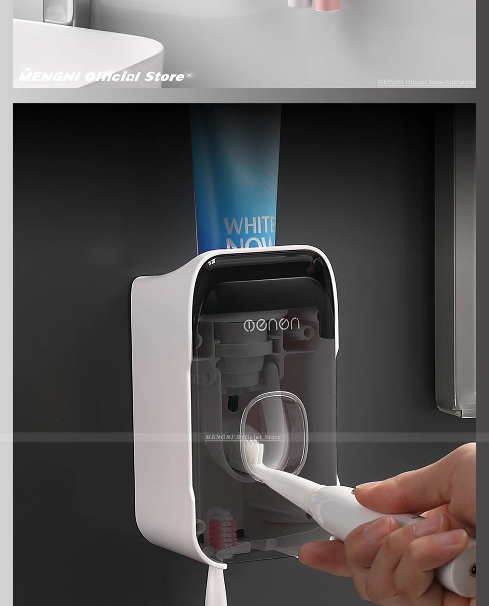 Dispenser Dentifricio Automatico con Porta Spazzolini