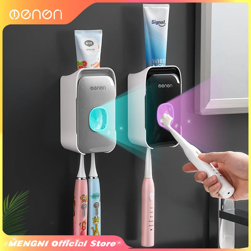 Dispenser Dentifricio Automatico con Porta Spazzolini